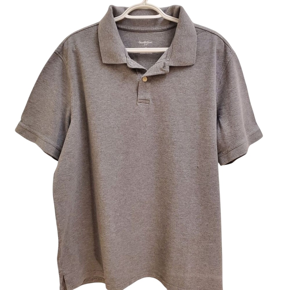 Goodfellow & Co. Gray Polo Shirt Classic Fit Short Sleeve XXL
